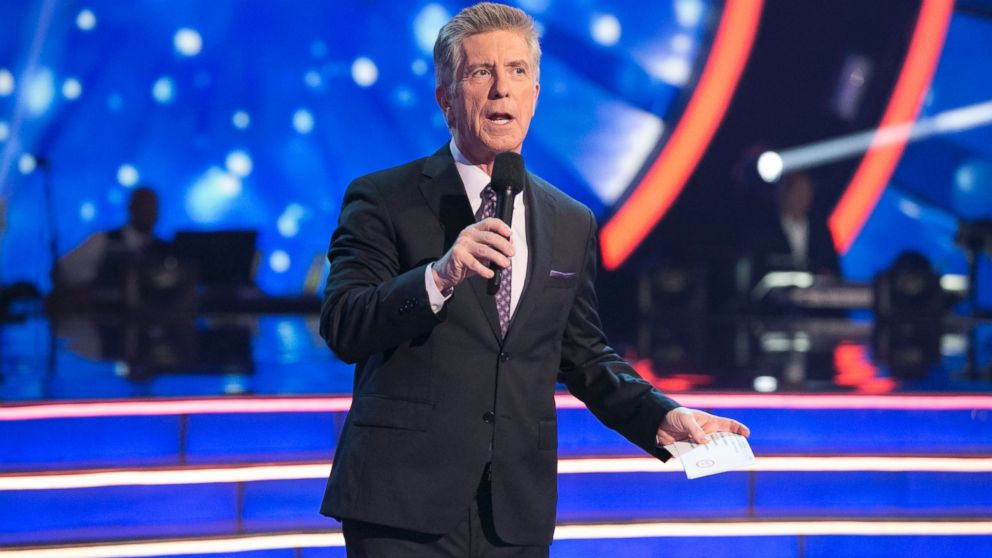 Tom Bergeron pictured on an episode of Dancing with the Stars. 