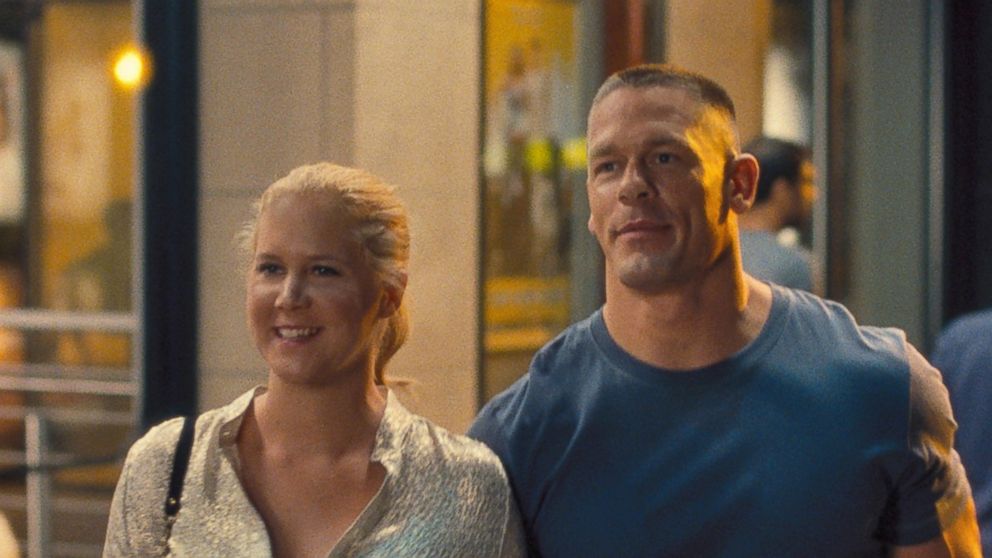 PHOTO: Amy (AMY SCHUMER) is on a date with Steven (JOHN CENA) in "Trainwreck", the new comedy from director/producer Judd Apatow that is written by and stars Schumer as a woman who lives her life without apologies, even when maybe she should apologize. 