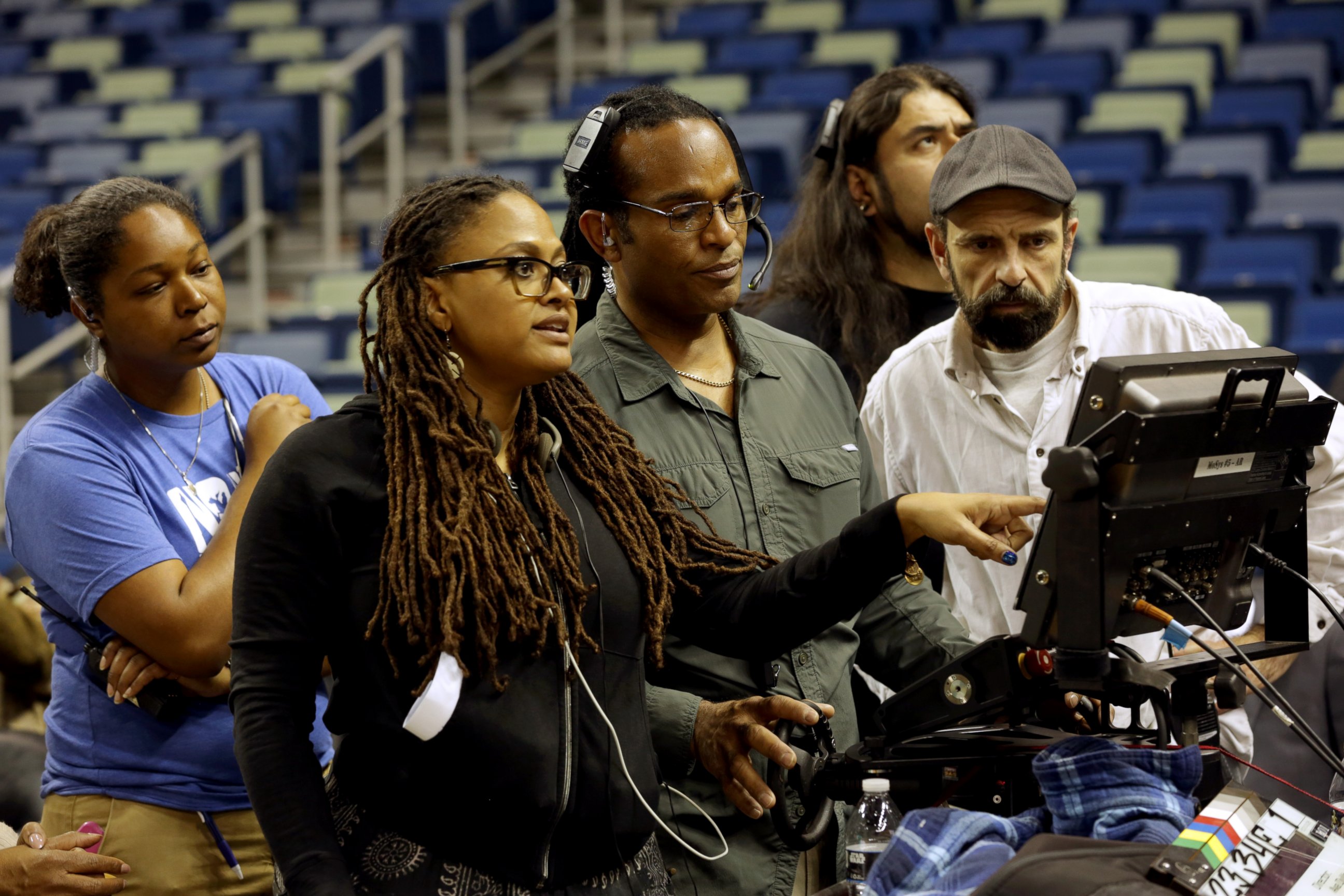 PHOTO: Ava DuVernay, center, is seen directing a scene for "Queen Sugar."