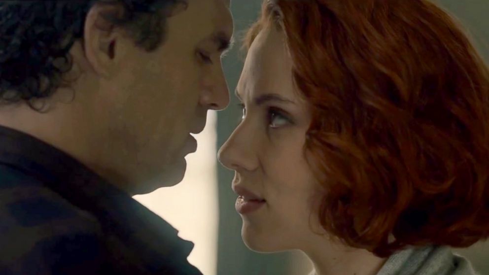 PHOTO: Dr. Bruce Banner and Black Widow get close in the latest trailer for Marvel's Avengers: Age of Ultron.