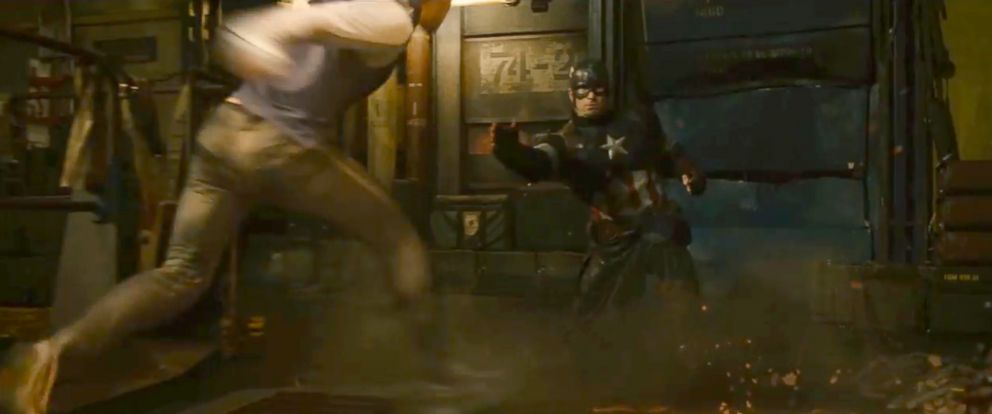 PHOTO: Quicksilver battles Captain America in the latest trailer for Marvel's Avengers: Age of Ultron.