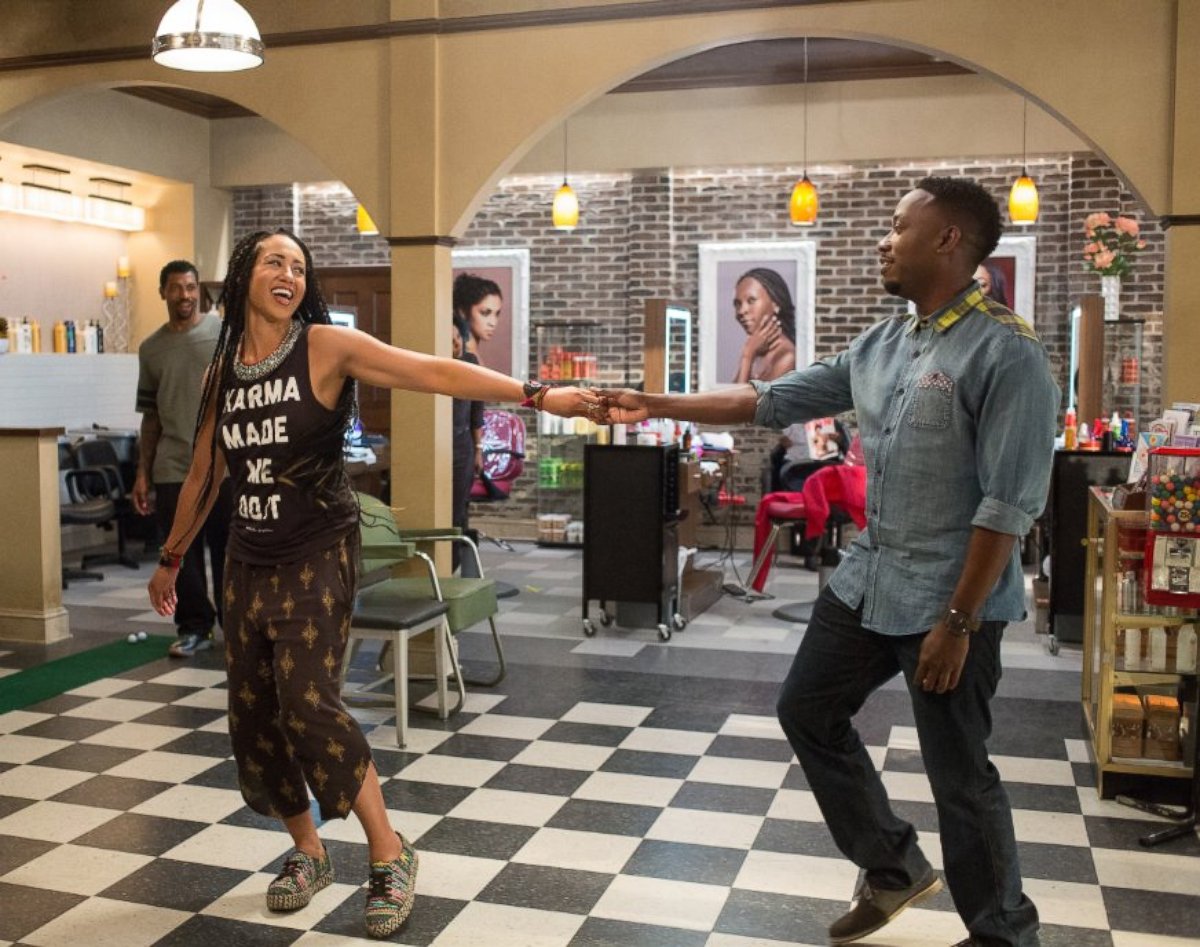PHOTO: Margot Bingham and Deon Cole are seen in a production still for "Barbershop: The Next Cut."