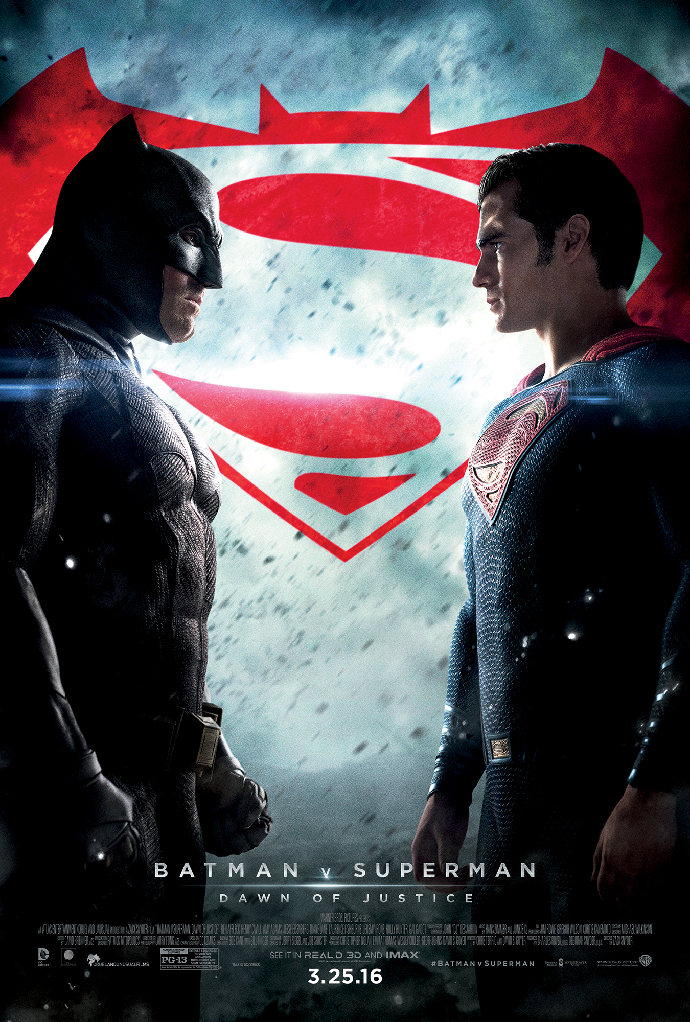 PHOTO: A promotion image for "Batman v Superman" is seen here.
