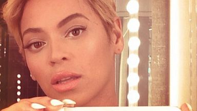 PHOTO: Beyonce posted this image showing a new short haircut on Instagram, Aug 7, 2013.