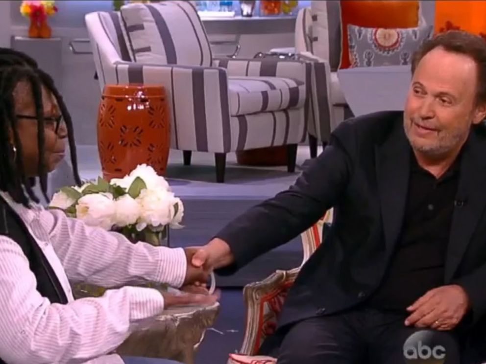 PHOTO: Whoopi Goldberg speaks with Billy Crystal about fellow comedian and friend Robin Williams on an episode of The View, Sept. 19, 2014.