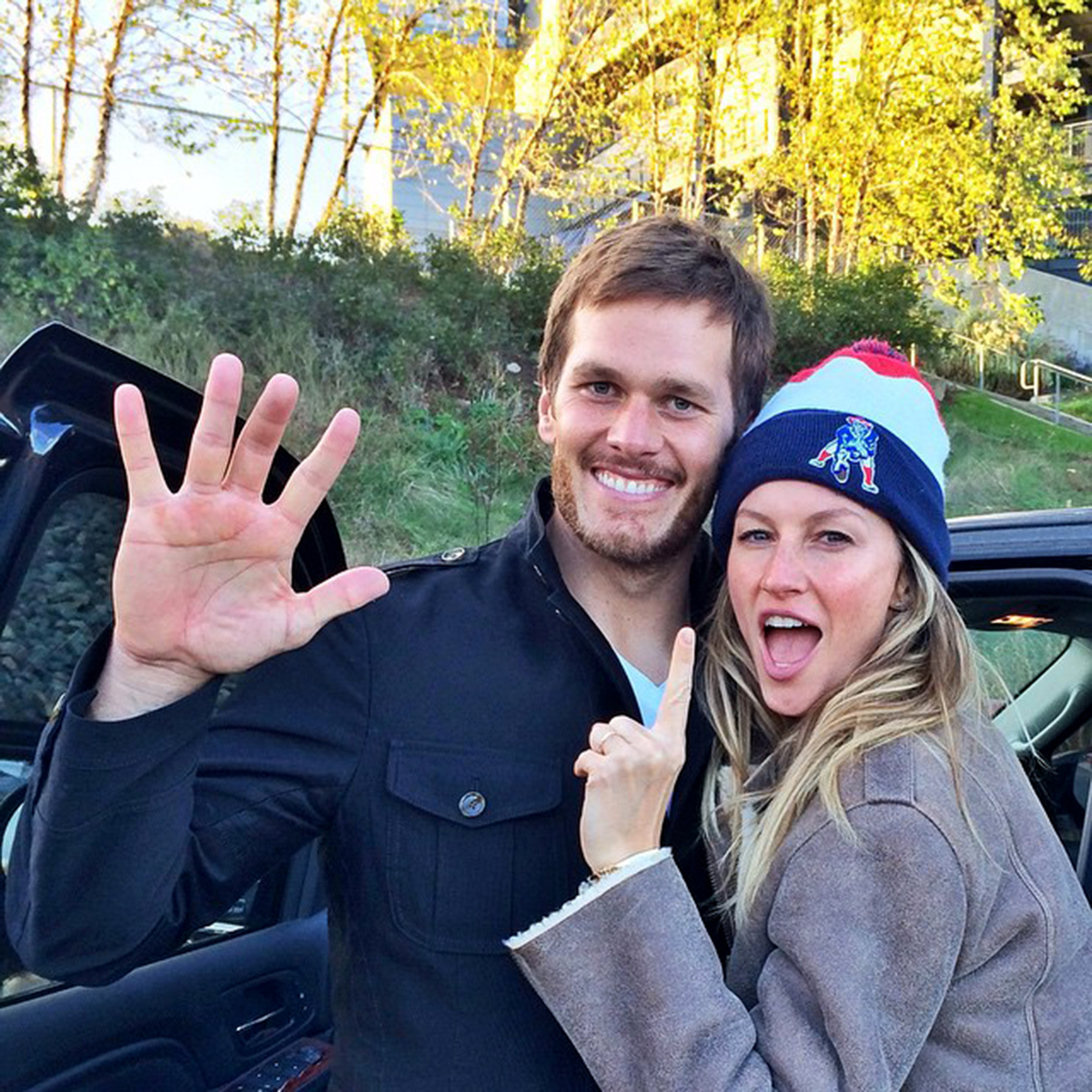 PHOTO: Gisele Bundchen shared this image of her with husband Tom Brady to her Instagram captioned; "So happy for my love!!! Go Pats!!! 51 points!!!"