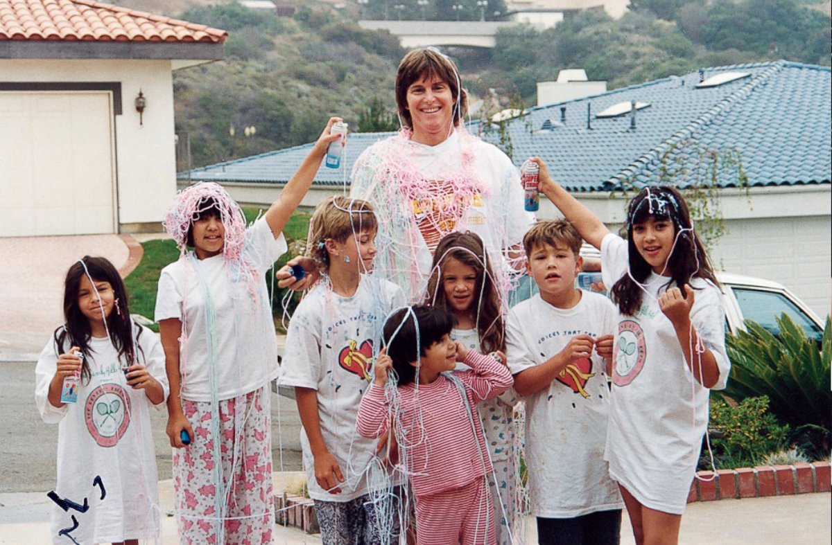 PHOTO: Bruce Jenner is shown here with seven of his 10 children in this undated family photo.