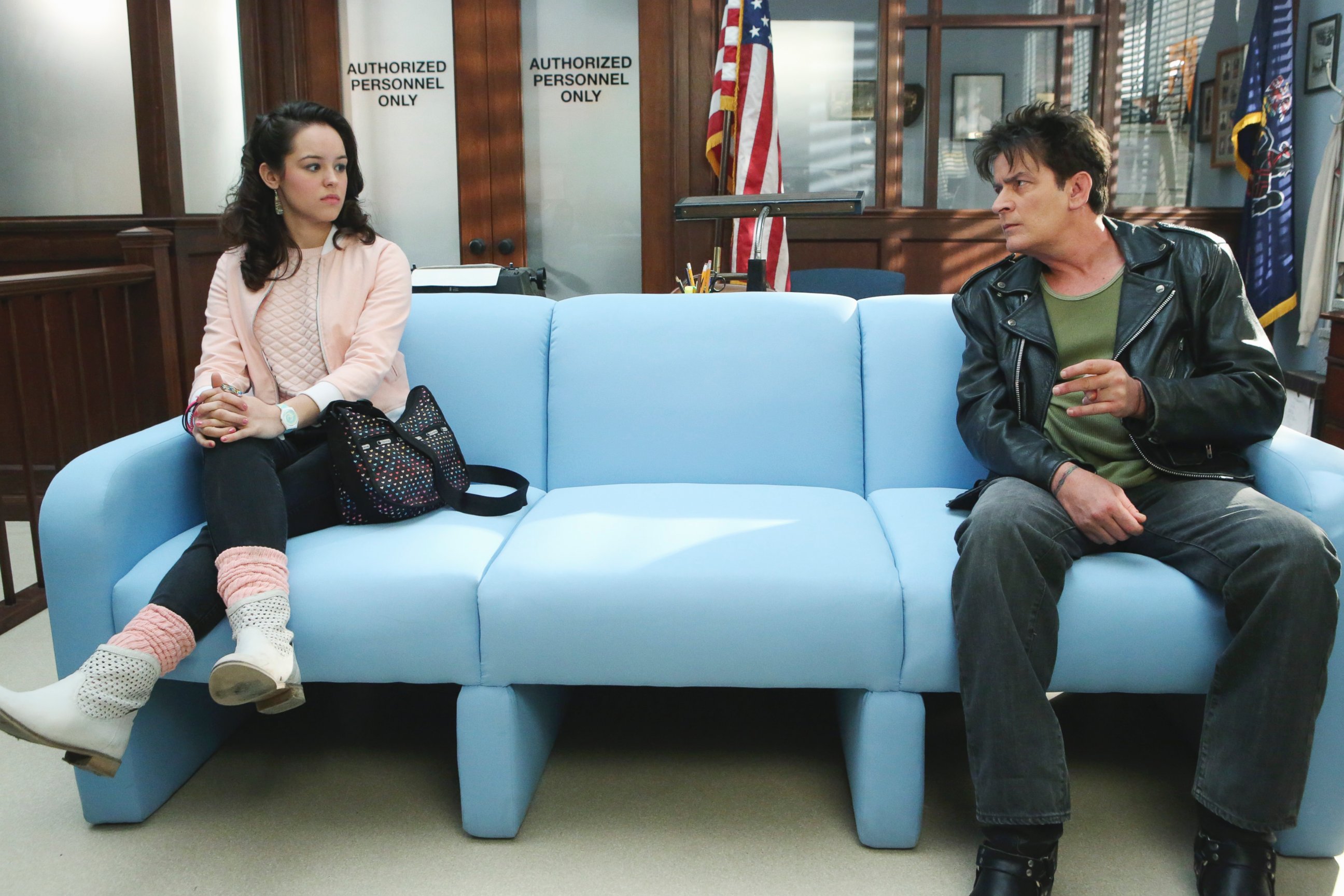 PHOTO: Charlie Sheen and Hayley Orrantia in "The Goldbergs."