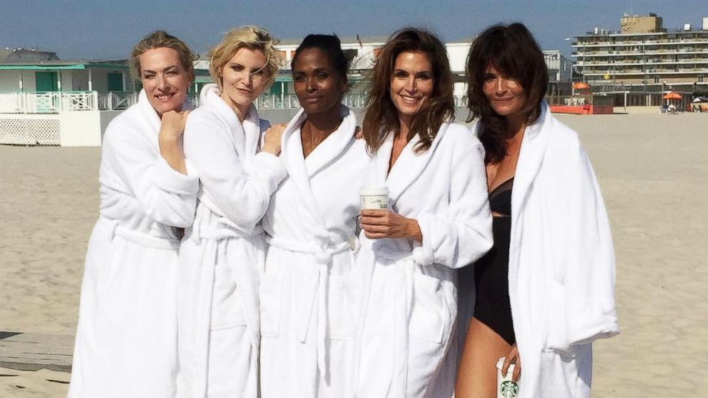 Cindy Crawford shared this image of her reunion with fellow models to her Instagram account.
