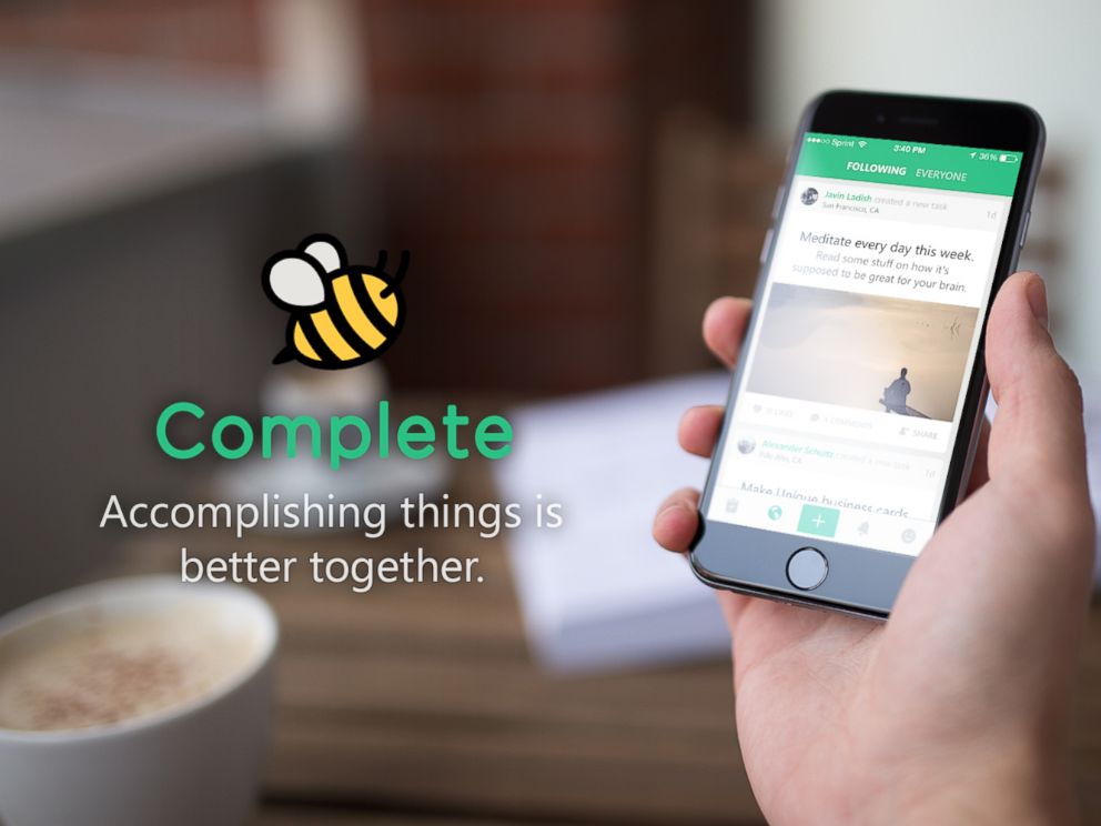 PHOTO: Promotional ad for the new app Complete, co-created by Alexander Schultz.