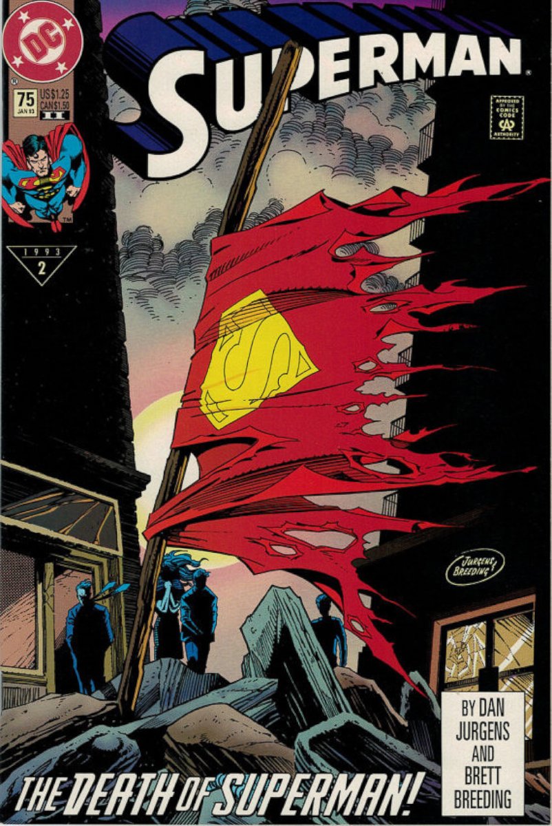 PHOTO: "The Death of Superman," volume 2, issue 75 from DC Comics (January 1993).