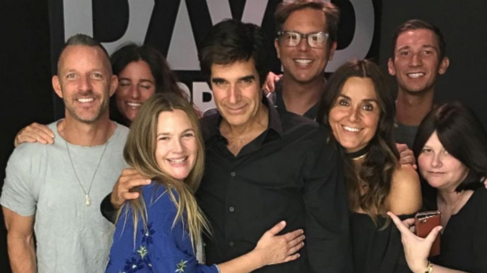 Drew Barrymore posted this photo to her Instagram account on Aug. 6, 2016 with the caption, "Yes! #davidcopperfield #Vegasbaby #thecrew."