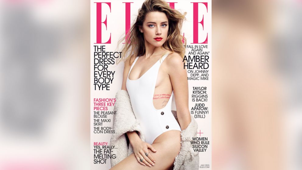 PHOTO: Amber Heard on the July 2015 cover of ELLE.