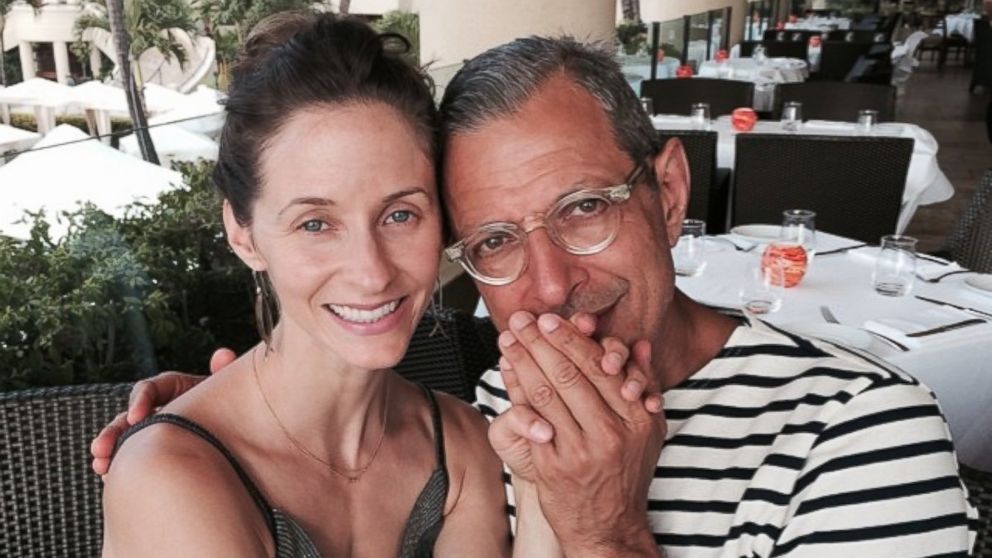 Emilie Livingston shared this photo of herself and Jeff Goldblum on Twitter, July 13, 2014.