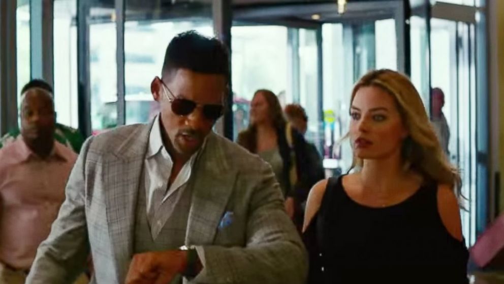 Will Smith and Margot Robbie are seen in this movie still from "Focus."
