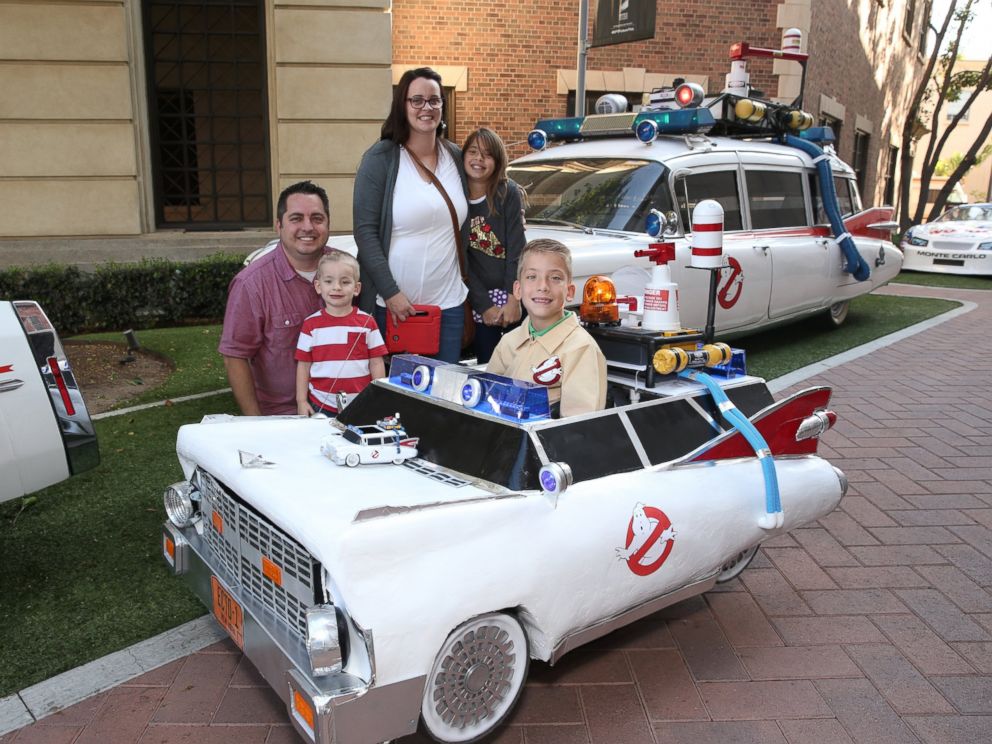 PHOTO: Jeremy Miller, 8, of Murrieta, California, turned his wheelchair into a "Ghostbusters" Halloween costume and was invited by Ghost Corps to see the real Ecto-1 car in person.
