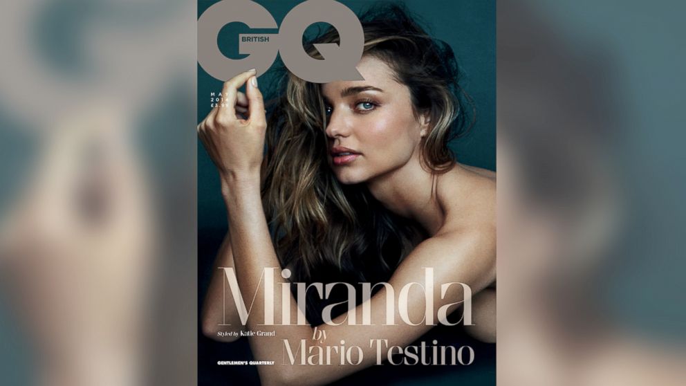 Miranda Kerr appears on the cover of the May 2014 issue of British GQ. 