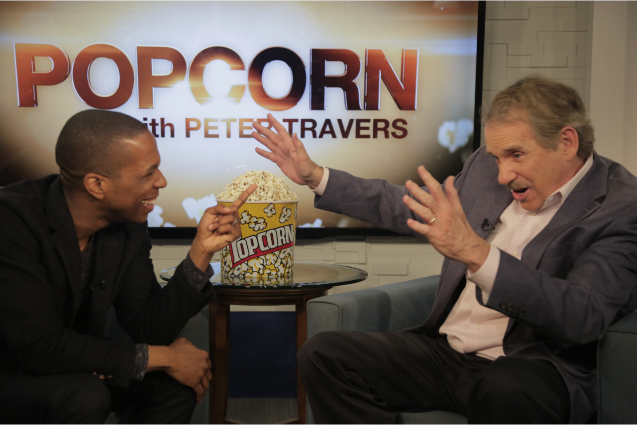 PHOTO: Leslie Odom Jr. and Peter Travers at the ABC Headquarters in New York, May 18th, 2016. 