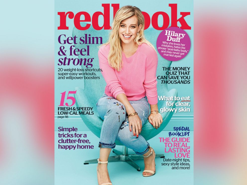 PHOTO:Hilary Duff appears on the cover of the February 2016 issue of Redbook.  