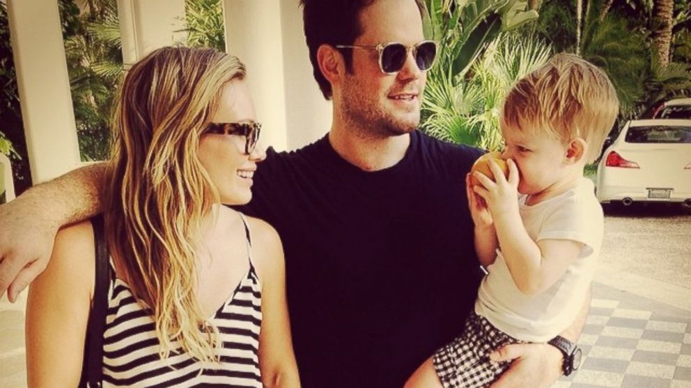 Hilary Duff posted this image on Instagram with this caption: "#modernfamily #vacation #juicypear," Feb. 14, 2014.