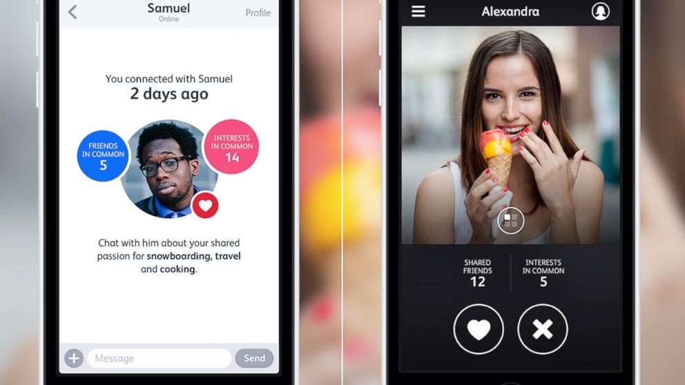 PHOTO: The latest incarnation of the app "Hot or Not" is shown in these press images. 