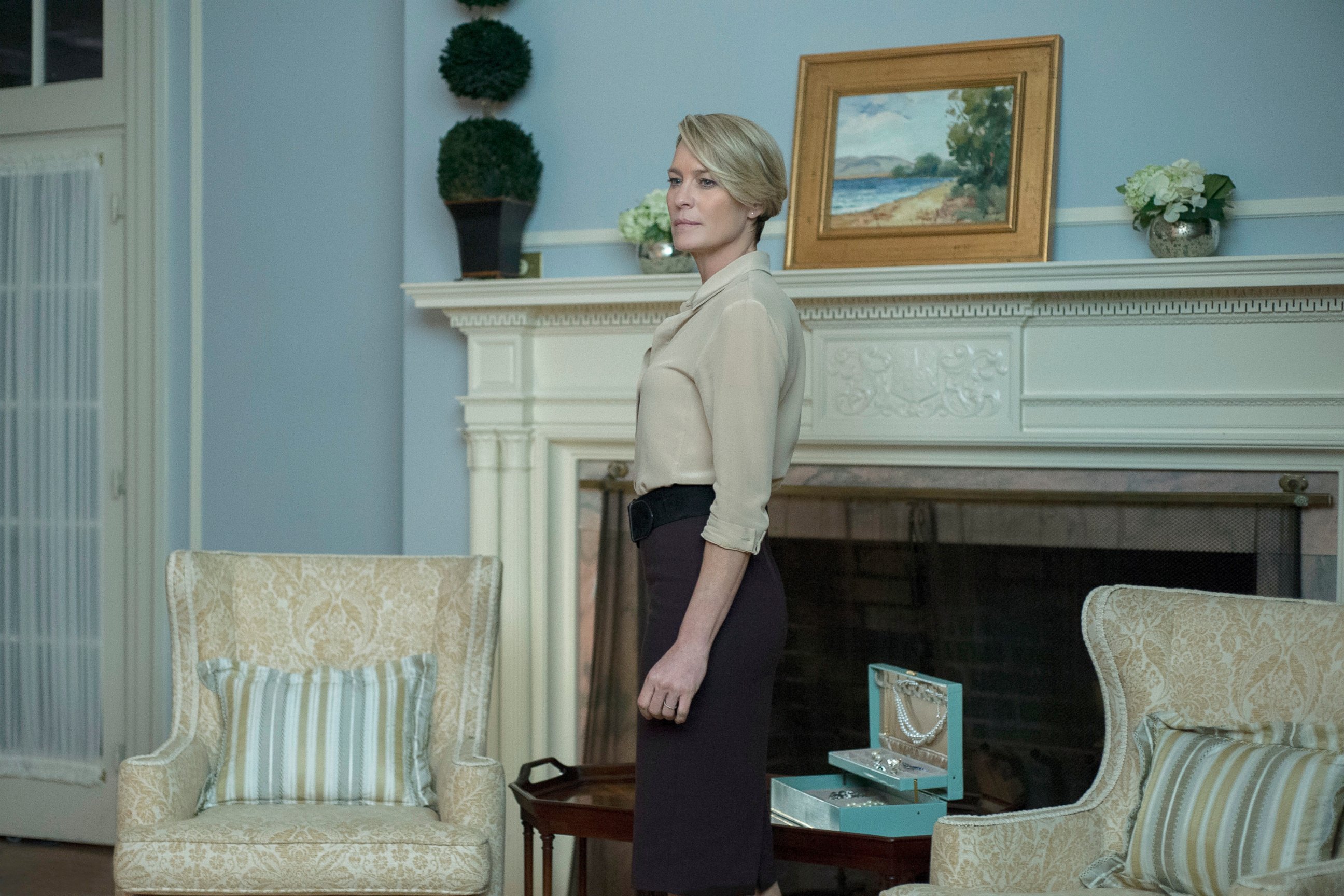 PHOTO: Robin Wright in a scene from season 4 of "House of Cards."