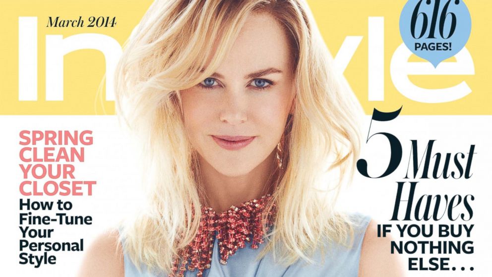 The March 2014 cover of InStyle, featuring Nicole Kidman.