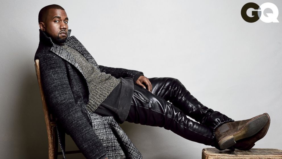 Kanye West appears on the cover for the August GQ.
