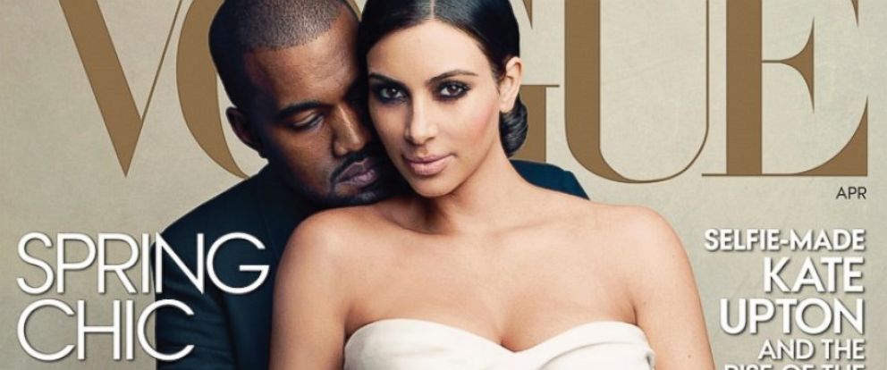 Kim Kardashian and Kanye West Land Vogue Magazine Cover ...