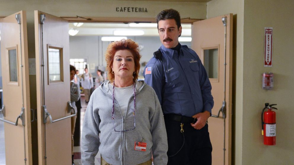 Kate Mulgrew and Pablo Schreiber in a scene from Netflix's "??Orange is the New Black" Season 2.