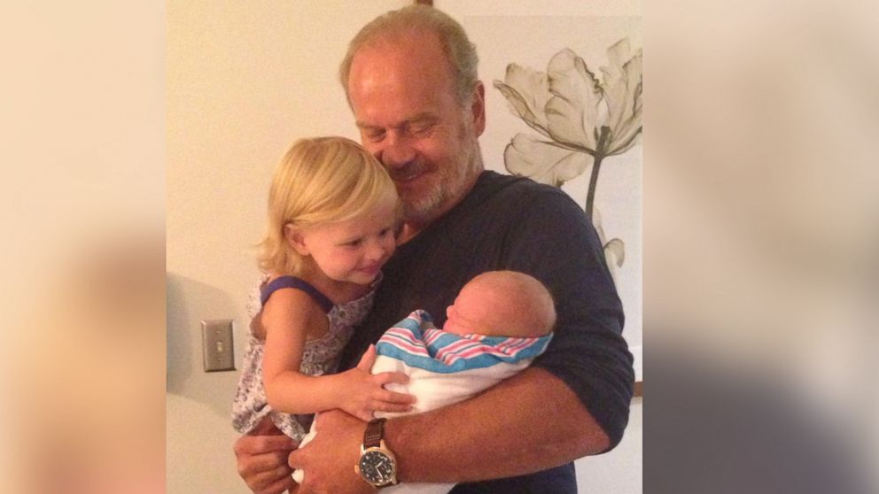 Kelsey Grammer introduces his daughter Faith to his newborn son Gabriel. The actor welcomed his new baby earlier this week.