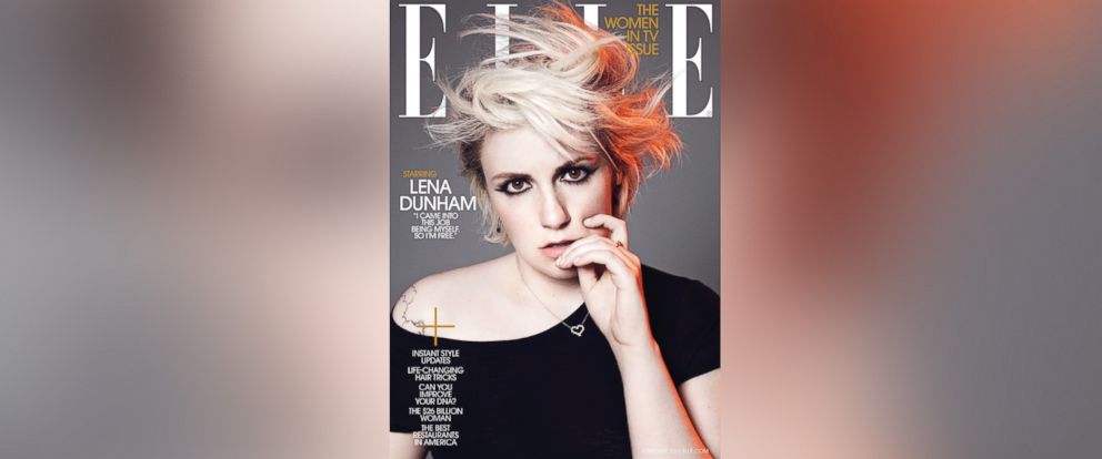 PHOTO: Lena Dunham on the cover of the Feb. 2015 issue of Elle.