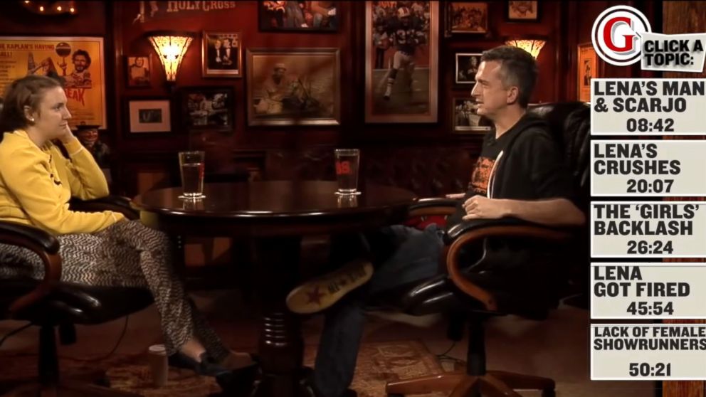 Lena Dunham speaks with Grantland's Bill Simmons on an episode of the "B.S. Report."