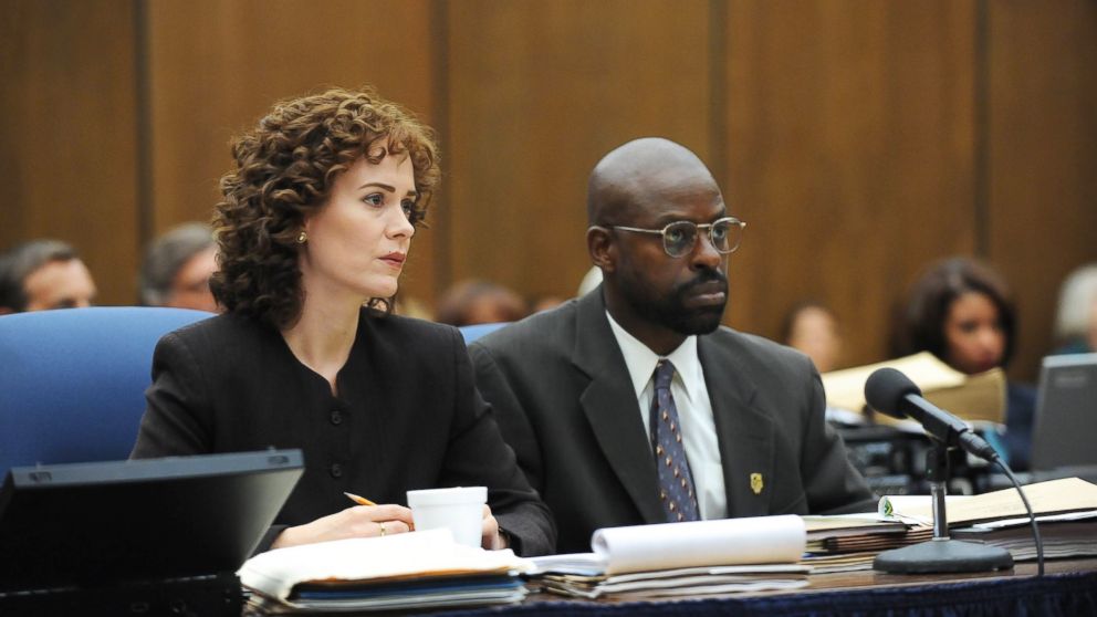 Sarah Paulson as Marcia Clark and Sterling K. Brown as Christopher Darden in "The People v. O.J. Simpson: American Crime Story." 