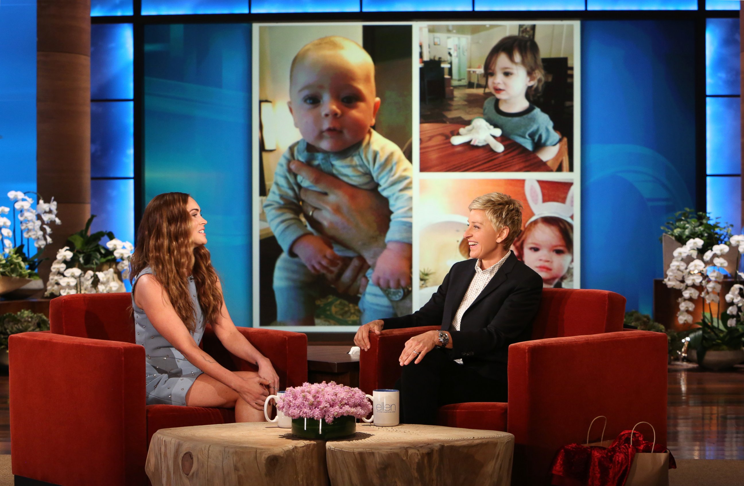 PHOTO: Megan Fox shows Ellen DeGeneres photos of her children 