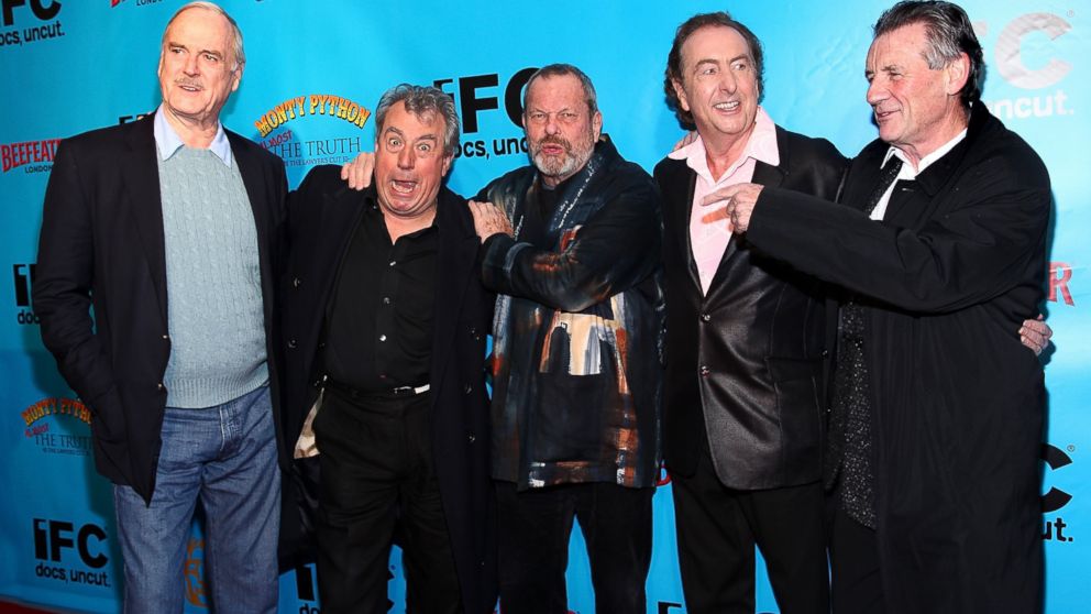 From left, John Cleese, Terry Jones, Terry Gilliam, Eric Idle, and Michael Palin in New York, Oct. 15, 2009.