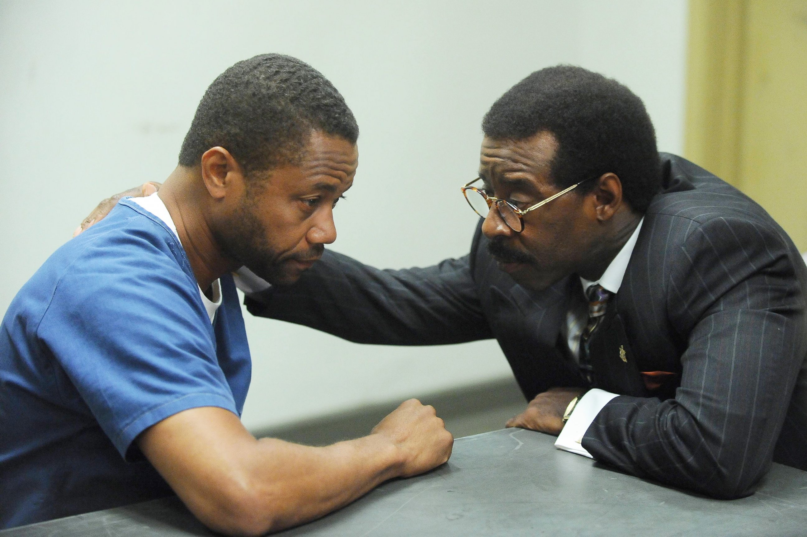 PHOTO:Cuba Gooding, Jr. as O.J. Simpson and  Courtney B. Vance as Johnnie Cochran in a scene from the TV miniseries,  "The People v. O.J. Simpson: American Crime Story."  