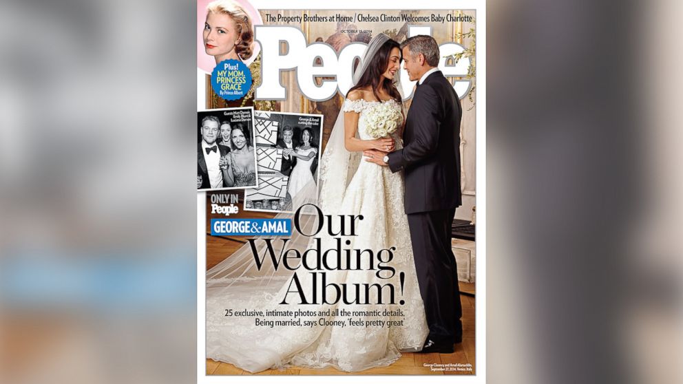 PHOTO: George Clooney and Amal Alamuddin on the cover of People, out Oct. 13, 2014.