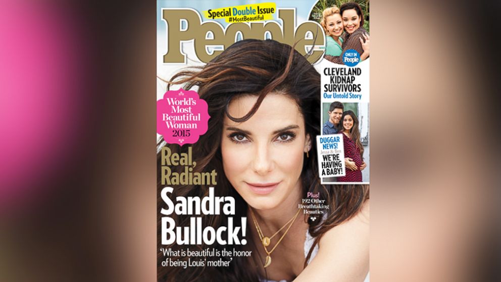 People magazine has named Sandra Bullock the World's Most Beautiful Woman 2015.