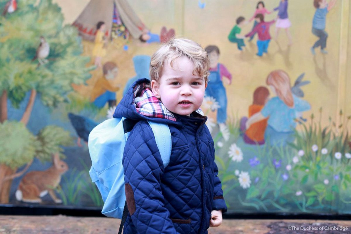 PHOTO: Prince George is seen on his way to his first day of nursery school, Jan. 6, 2016.