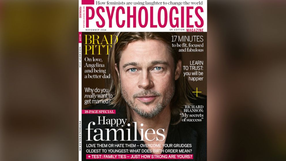 PHOTO: Brad Pitt on the cover of Psychologies.