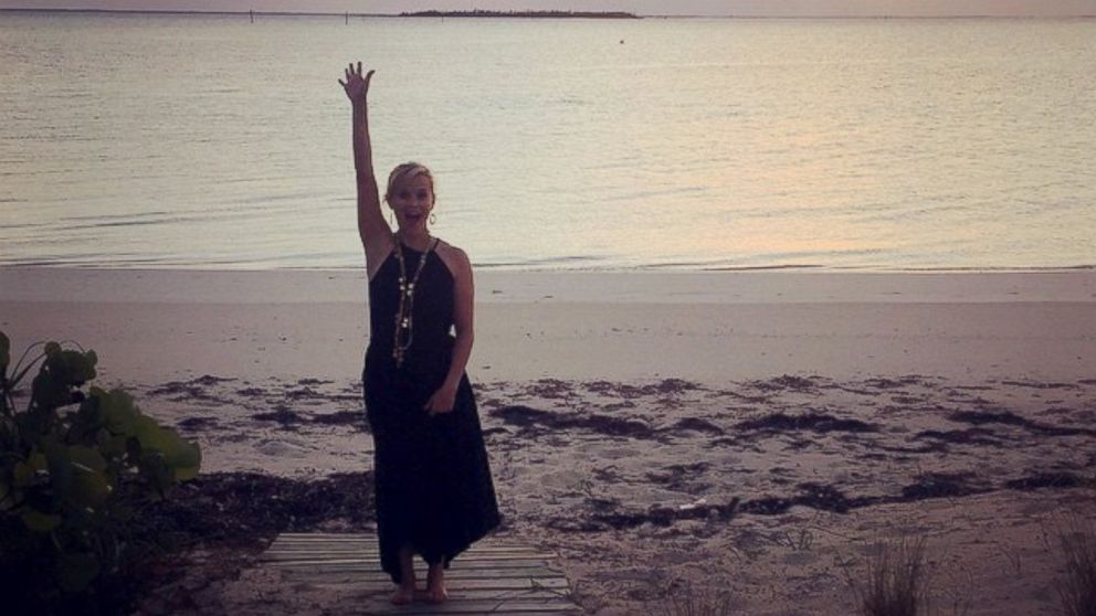 Reese Witherspoon shared this image of herself on vacation, March 27, 2015, to her Instagram account.