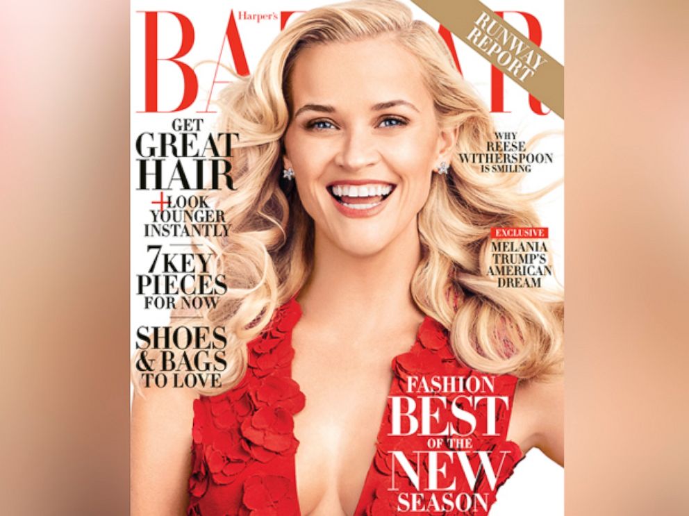 PHOTO: Reese Witherspoon is seen on the cover of the February 2016 "Harper's Bazaar" magazine.