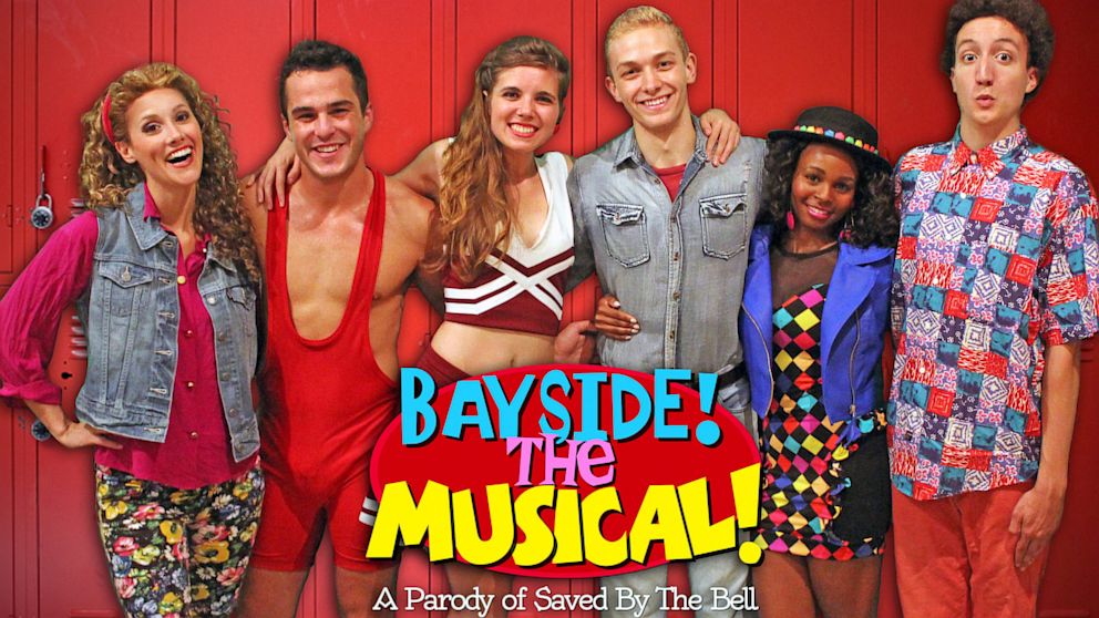 The cast from the new "Saved by the Bell" musical parody, "Bayside! The Musical!"