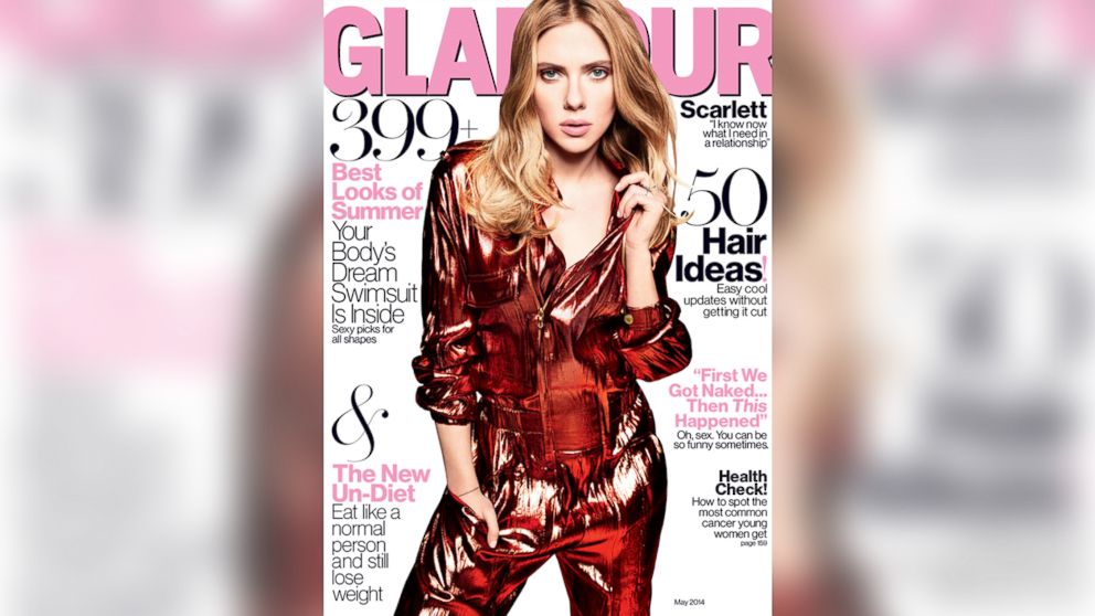 Scarlett Johansson on the May cover of Glamour.
