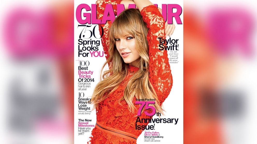 Taylor Swift, on the cover of the March 2014 issue of Glamour.