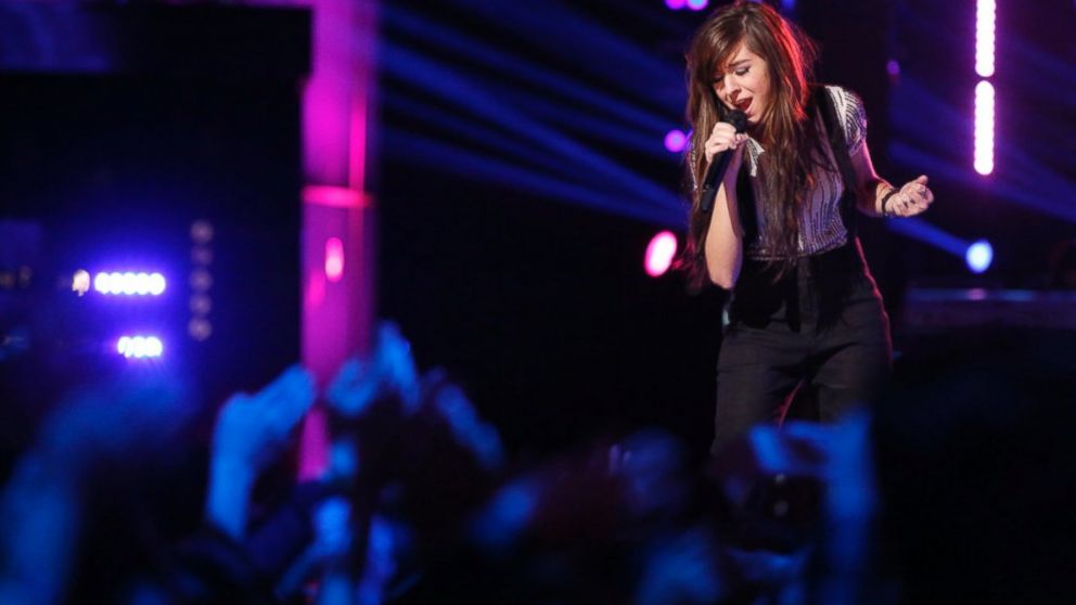 Christina Grimmie performs on The Voice, April 14, 2014.