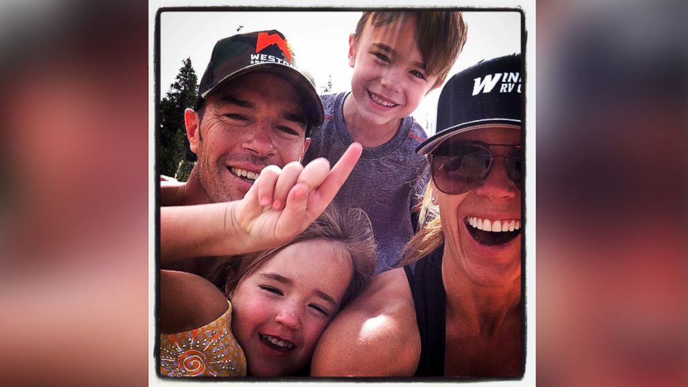Bachelor star Trista Sutter shared this image from her vacation captioned: "One of my favorite shots from one of my favorite trips with my 3 favorite people. #happy40thRyan #SUPpicnic #leadvilletwinlakes #camping #westonbackcountry #family #blakesleygrace #maxwellalston," Sept. 17, 2014.