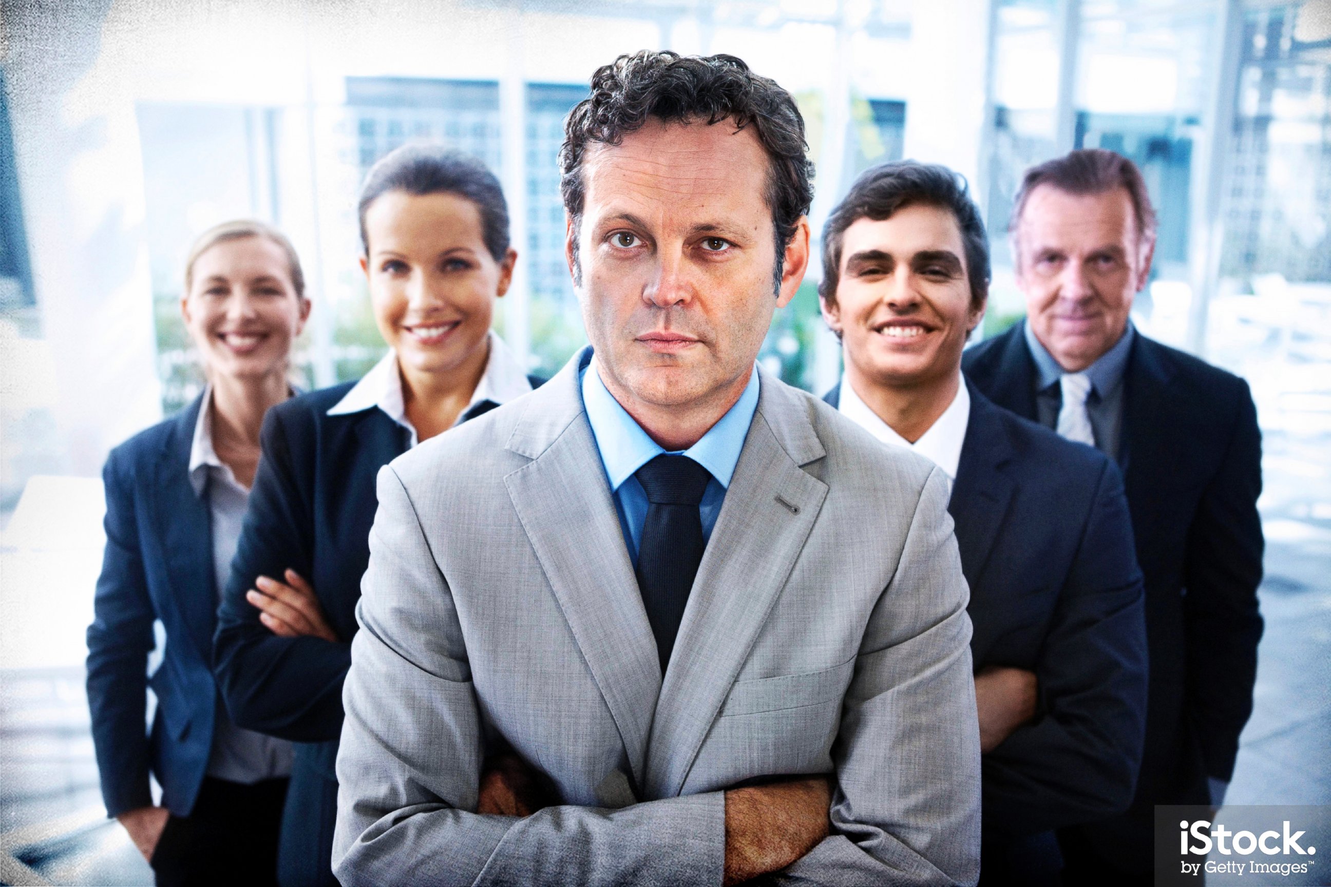 PHOTO: Vince Vaughn and Dave Franco pose for stock images for iStock.