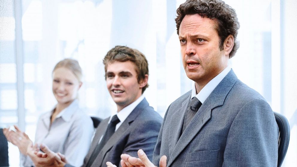 Vince Vaughn and Dave Franco pose for stock images for iStock.